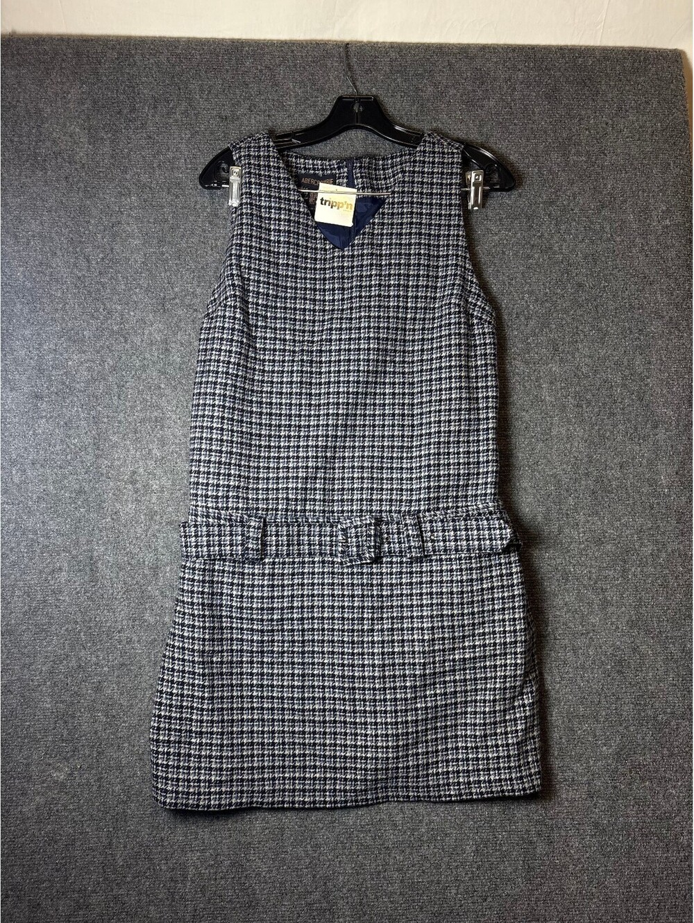 Abercrombie 90s Houndstooth Belted Mini Dress Size M - 0245